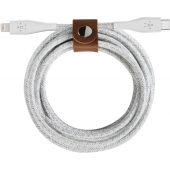 Câble Belkin Boost Charge USB-C vers Lightning - Bracelet en cuir de 1,2 mètre Blanc