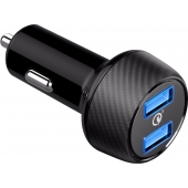 Chargeur de voiture Duo Charge rapide 3.0 et chargeur intelligent - 3A