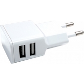 Chargeur mural double USB Grab 'n Go 2,4 A - blanc