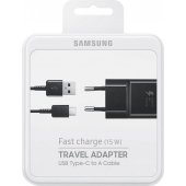 Chargeur rapide Samsung Galaxy 15W USB-C - Noir - Emballage de vente au détail - 1.5 Meter