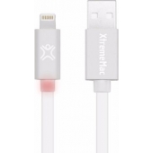 Câble USB Lightning LED plat XtremeMac - argent - 1.2 Meter